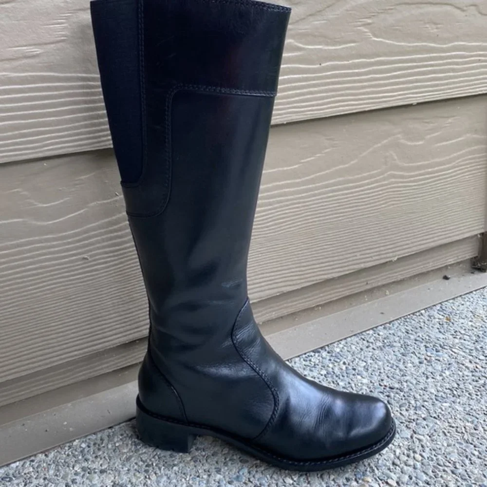 Taryn Rose Leather Riding Boot - Picture 11 of 14